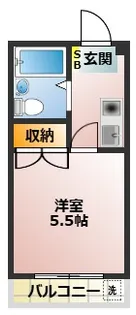 1Kの間取り画像