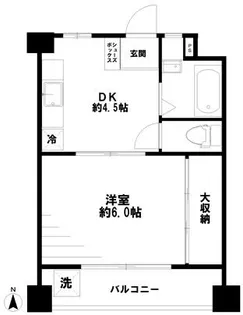 メイゾン堀の内【5階】の間取り