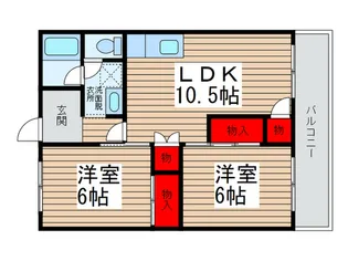 マル惣ハイツ【2階】の間取り