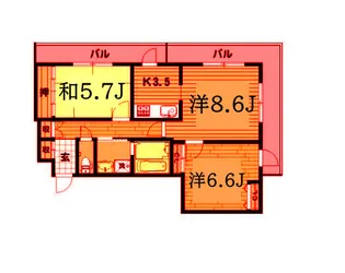 神奈川県横浜市西区戸部本町【マンション】の間取り