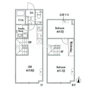 東京都世田谷区代田2【マンション】の間取り