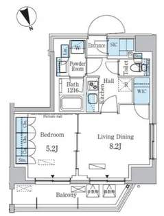 パークアクシス浅草レジデンス【9階】の間取り