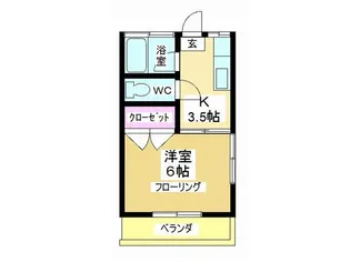 第二田辺コーポ【2階】の間取り