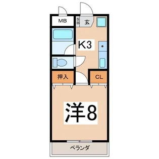 戸田ハイツ【2階】の間取り