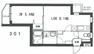 東京都練馬区練馬1【マンション】の間取り