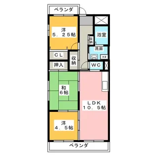 サンローゼII【2階】の間取り