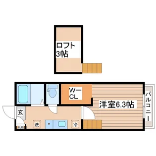 ホワイトキャッスル八乙女III【1階】の間取り