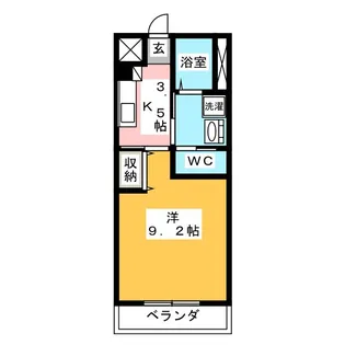 フェリース桐野【1階】の間取り