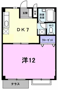 新潟県新潟市西区山田【アパート】の間取り