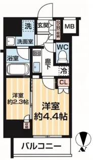 ARCOBALENO MINAMISENJU【2階】の間取り