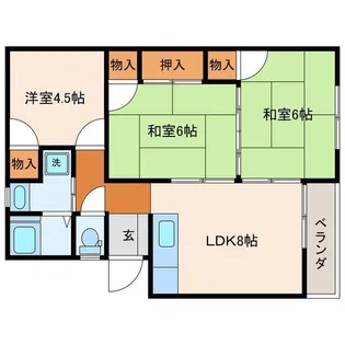 白土ハイツ【2階】の間取り