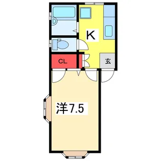 コーポ蘭【1階】の間取り