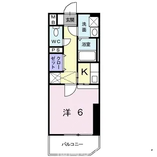 ルネス六本松【6階】の間取り