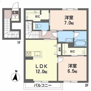 トレスセドロ新保【2階】の間取り