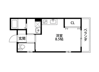 シャンテー中宮III【4階】の間取り