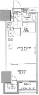 ザ・パークハビオ横浜関内【7階】の間取り