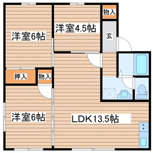 セジュールはっ高【2階】の間取り