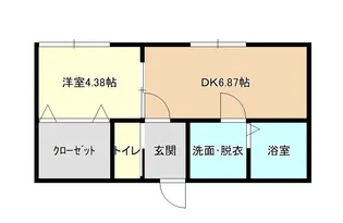 コーポライラック【1階】の間取り