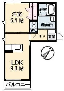 シャーメゾン小串【2階】の間取り