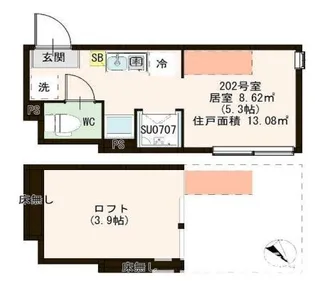 ハーモニーテラス宮本町IV【2階】の間取り