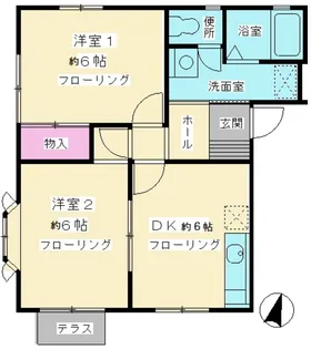 サニーヒルズ【1階】の間取り