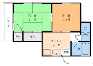 高岡ハイツ【2階】の間取り