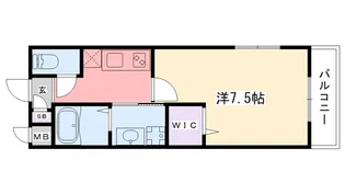 ワコーレヴィータ西宮今津【1階】の間取り