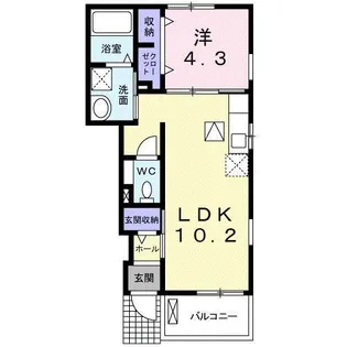 リベラル ファミリア【1階】の間取り