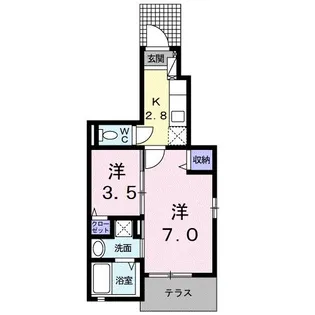 ジェルメ南葛西【1階】の間取り