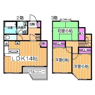 ラ・ヴァンス【2階】の間取り