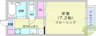 パルコートα2【2階】の間取り