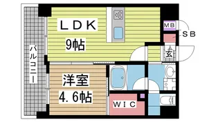 サンライト割塚【6階】の間取り