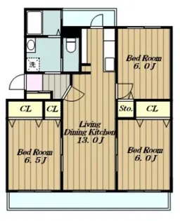 VILLAGE森の里E号棟【2階】の間取り