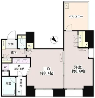 フルール田町【11階】の間取り