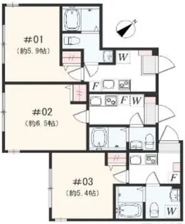 アザーレ・パッシオ矢部B【2階】の間取り