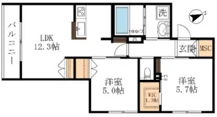 【新築☆旭化成ヘーベルメゾン】Grace court東棟【2階】の間取り