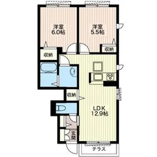 アンビエラ東が丘【1階】の間取り