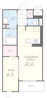 ビオトープ味原町【5階】の間取り