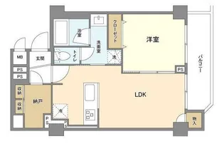 シャンボール弦巻【1階】の間取り