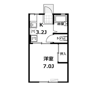三光ハイツB棟【1階】の間取り