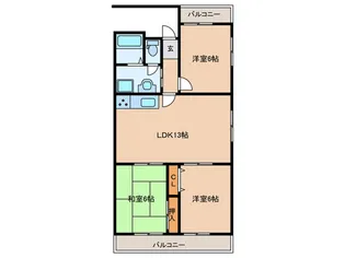 プラザ一宮【3階】の間取り