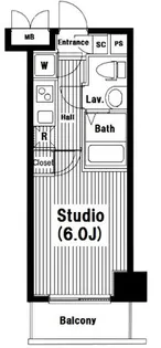 グランド・ガーラ南麻布【6階】の間取り