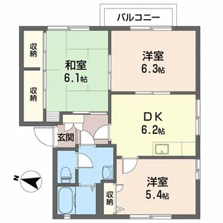ディアスしまなみ B棟【2階】の間取り