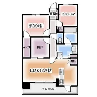 レ・ジェイド金山グランデ【14階】の間取り