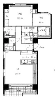イズム栄町【1階】の間取り