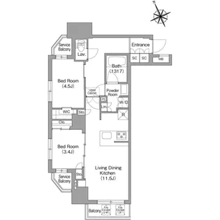 コンフォリア中葛西【2階】の間取り