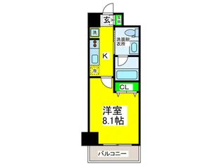 グルーヴ日本橋【13階】の間取り