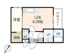 トラスティレジデンス地御前 西館【2階】の間取り