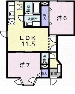 ウエストコート C【1階】の間取り