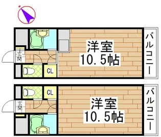 パークハイツ三和【5階】の間取り